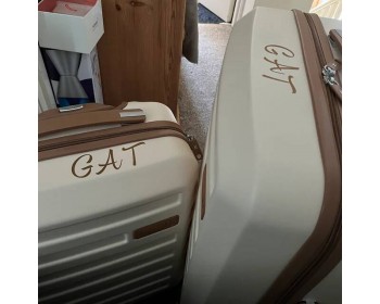 Personalised Initial Alphabet Letter Sticker - Monogram Name Decal for Glass Wedding Gift Box Suitcase ,etc